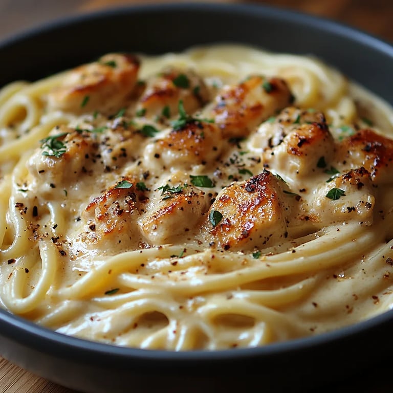 Cremiges milchfreies Chicken Alfredo: Ein Unglaubliches Ultimatives Rezept für 4 Portionen