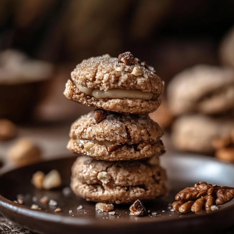 Walnussmakronen saftig