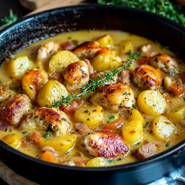 Kartoffel Eintopf mit Würstchen