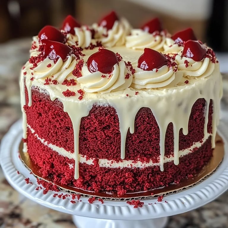 Red Velvet Cake with Extra Icing!