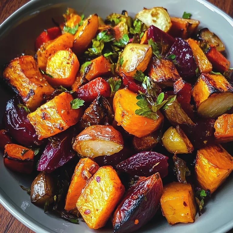 Winter Vegetable Salad w/ Roasted Butternut Squash