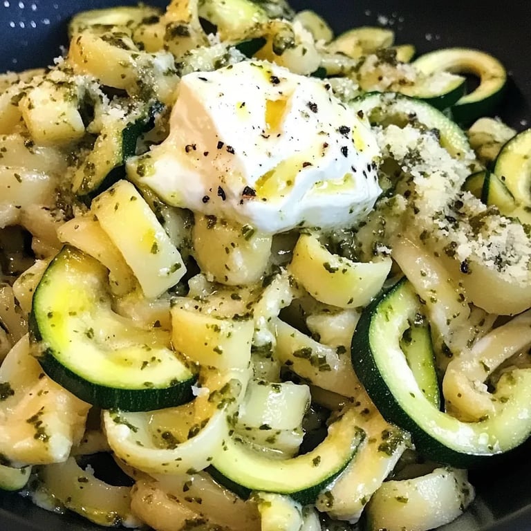 One Tray Creamy Zucchini Pasta