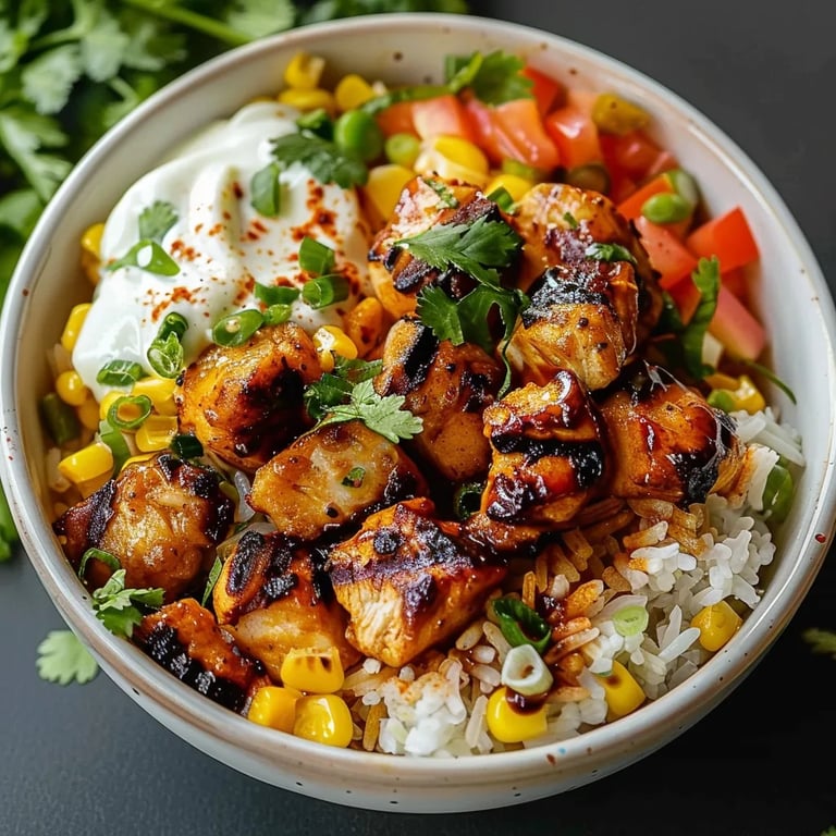 Street Corn Chicken Rice Bowl