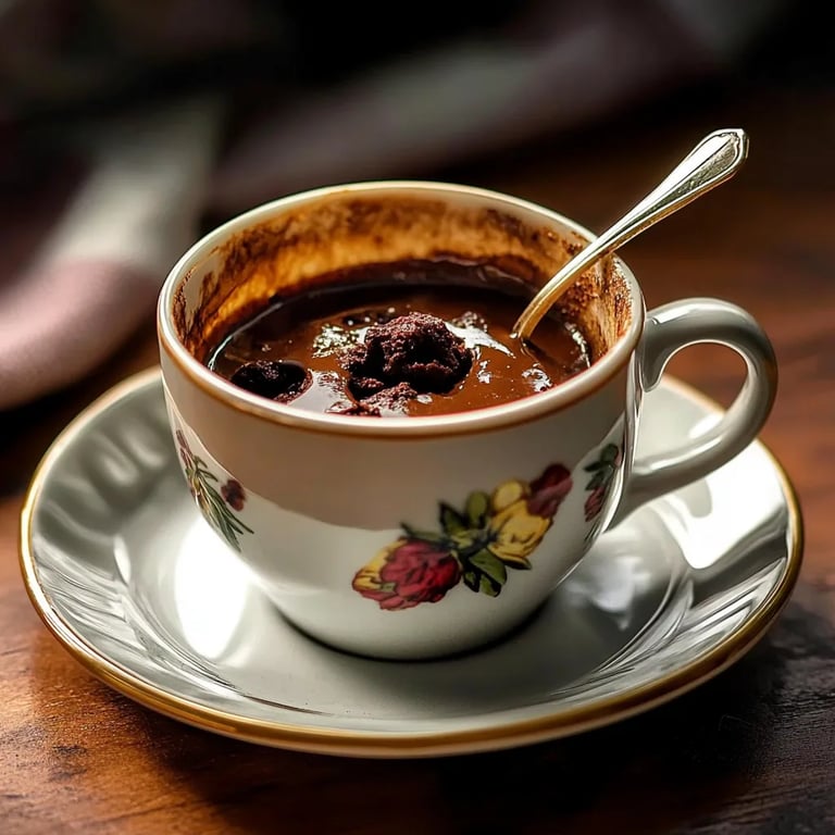 Gâteau dans une tasse au chocolat