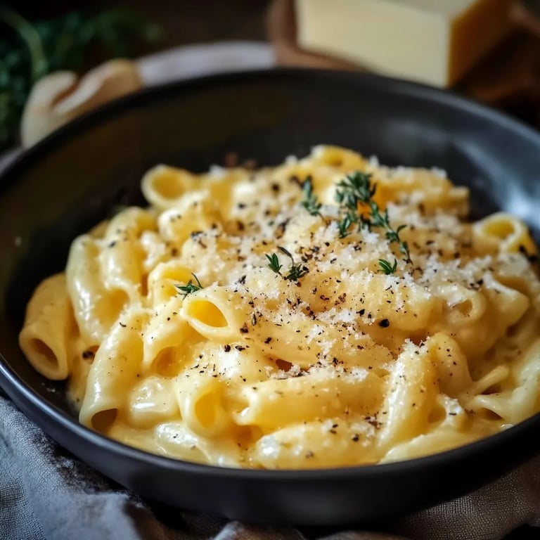 Nudeln in Käse Sahne Soße