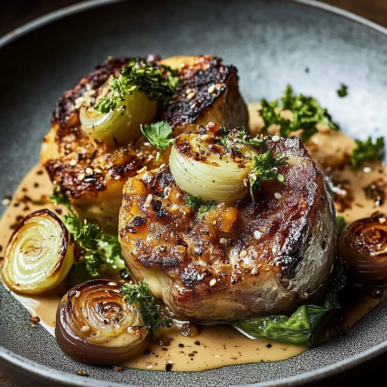 Gerösteter Kohl mit Senf-Sauce