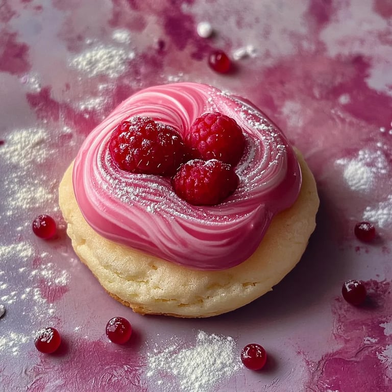 Marzipan Himbeer Plätzchen