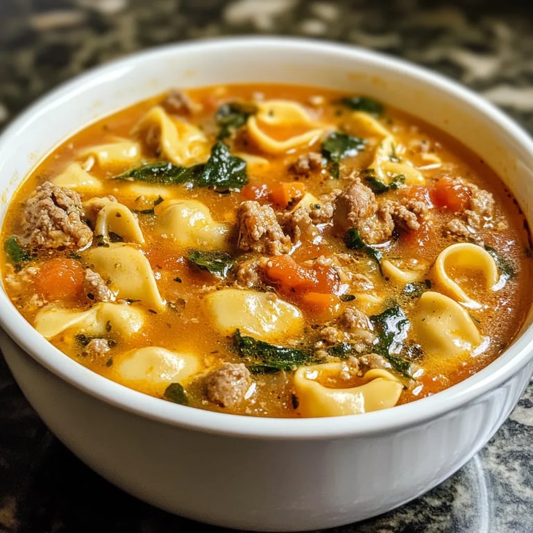 Italian Sausage Tortellini Soup