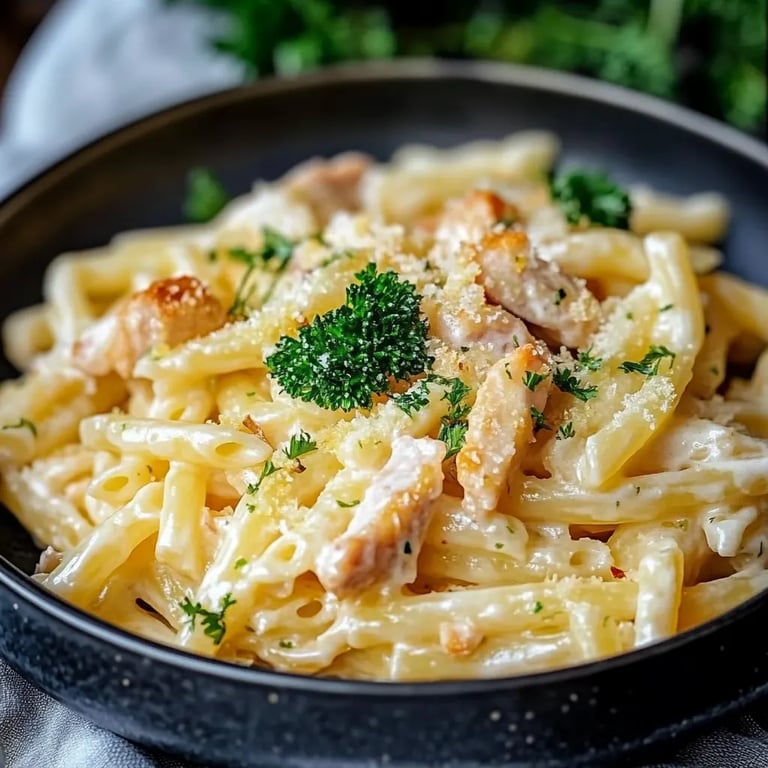 Hähnchen-Brokkoli-Pasta aus der Pfanne