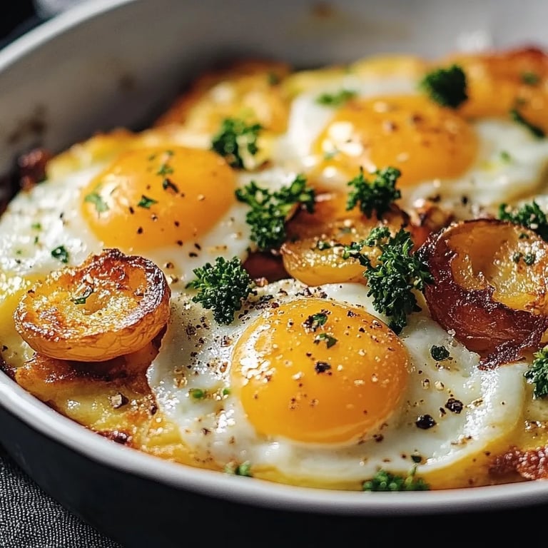 Wohlfühl-Auflauf mit Ei und Kartoffeln