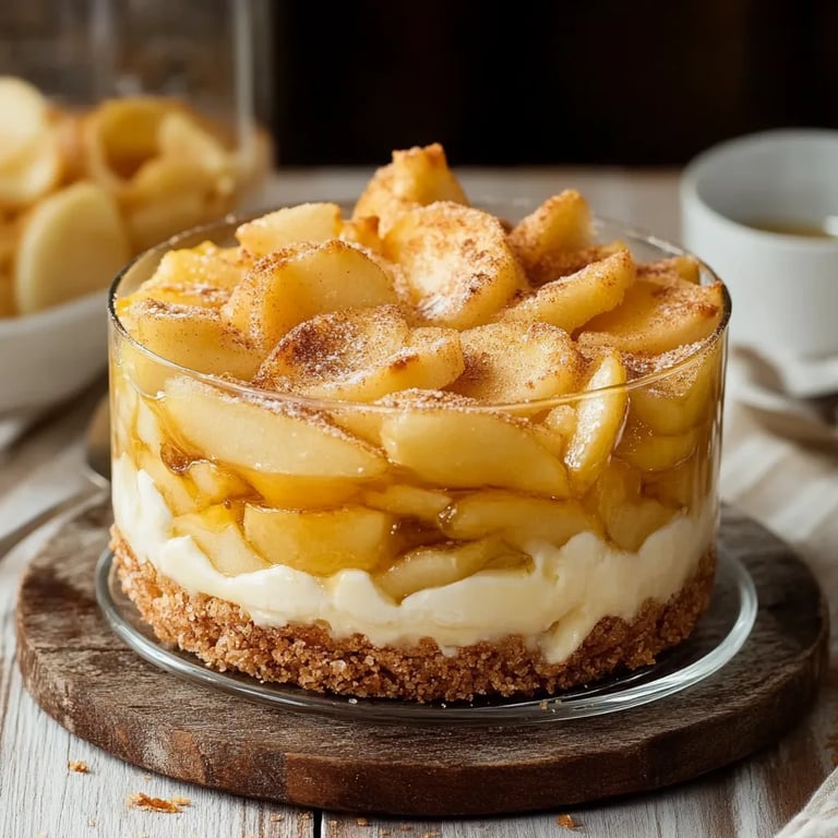 Apfelkuchen im Glas