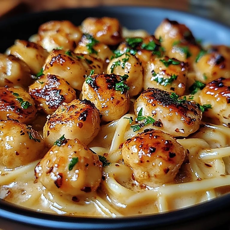 <p>Garlic Butter Chicken Bites with Creamy Pasta: An Incredible Ultimate Recipe</p>