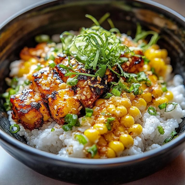Street Corn Hähnchen Reis Bowl