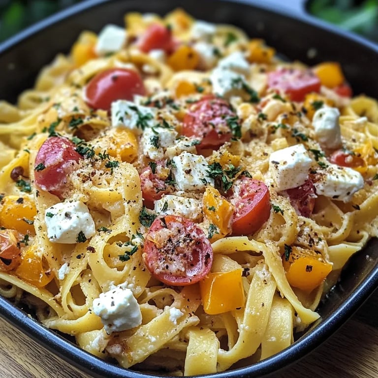 Pasta mit Kürbis und Feta