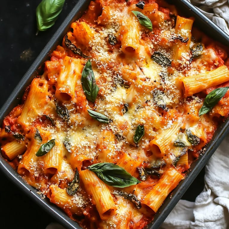Pasta Bake w/ Pumpkin Tomato Sauce