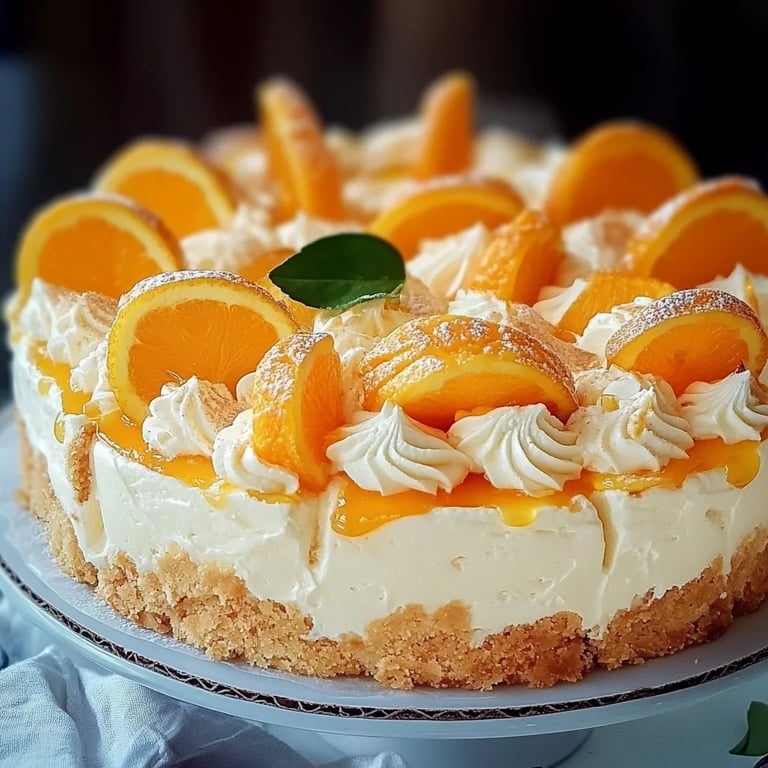 Saftiger Fantakuchen mit Mandarinen & Vanillecreme