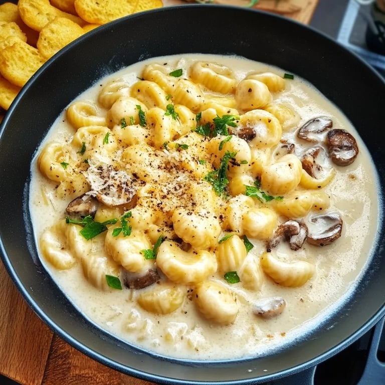 Gnocchi mit Pilz Rahm Soße