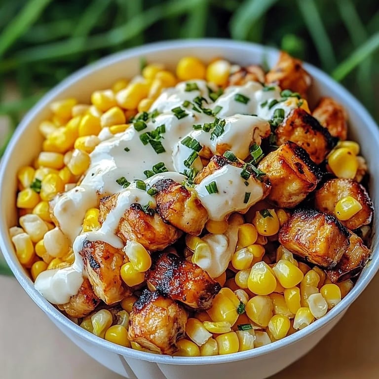 Street Corn Hähnchen Reis Bowl