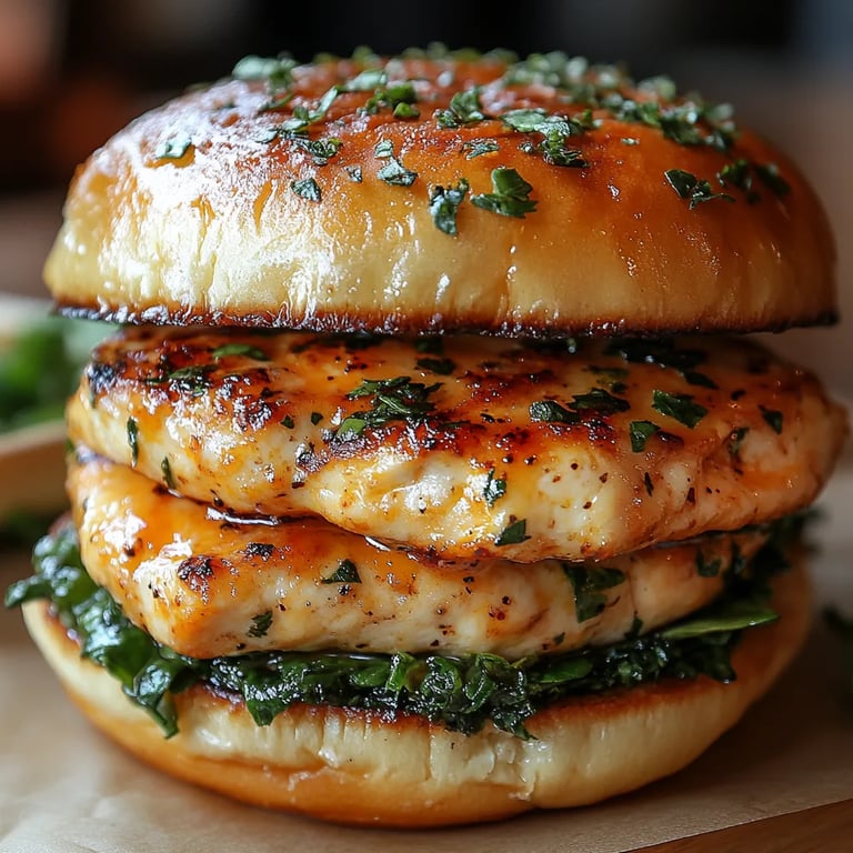 Hamburguesas de Pollo con Cheddar Blanco y Espinacas: Una Increíble Receta Última