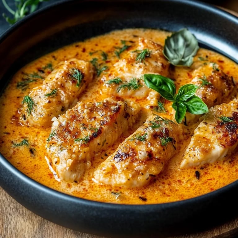 Hähnchenfilet in Frischkäse-Parmesan-Soße