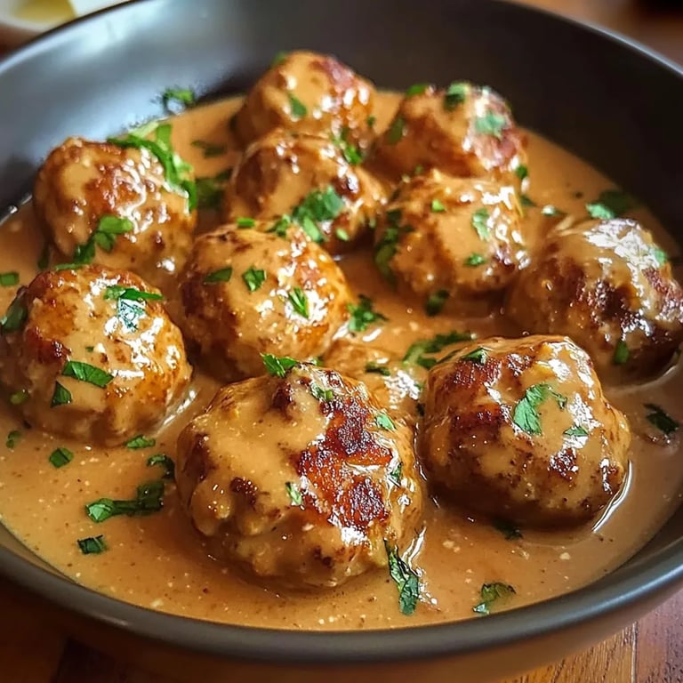 Boulettes de Poulet Moelleuses en Sauce Crémeuse au Poivre: Una Increíble Receta Secreta