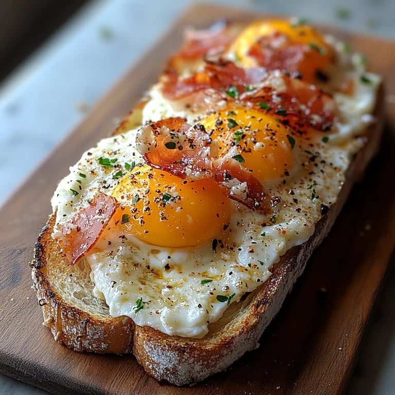 Gebratene Eigelb-Burrata-Toast mit Prosciutto: Ein Unglaublich Essenzielles Rezept für 4
