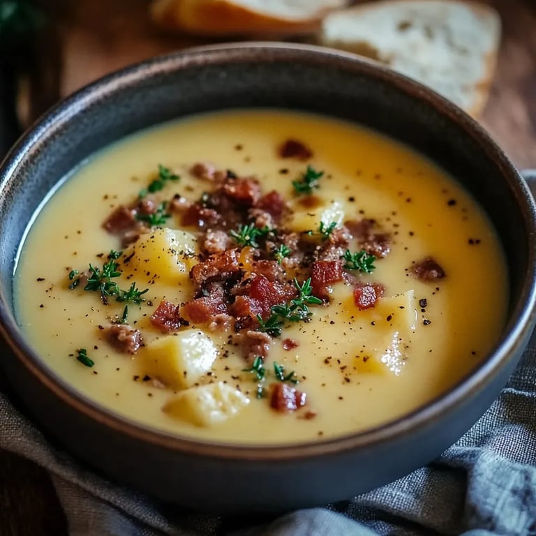 Friss-dich-dumm-Suppe – Cremige Käsesuppe mit Hackfleisch