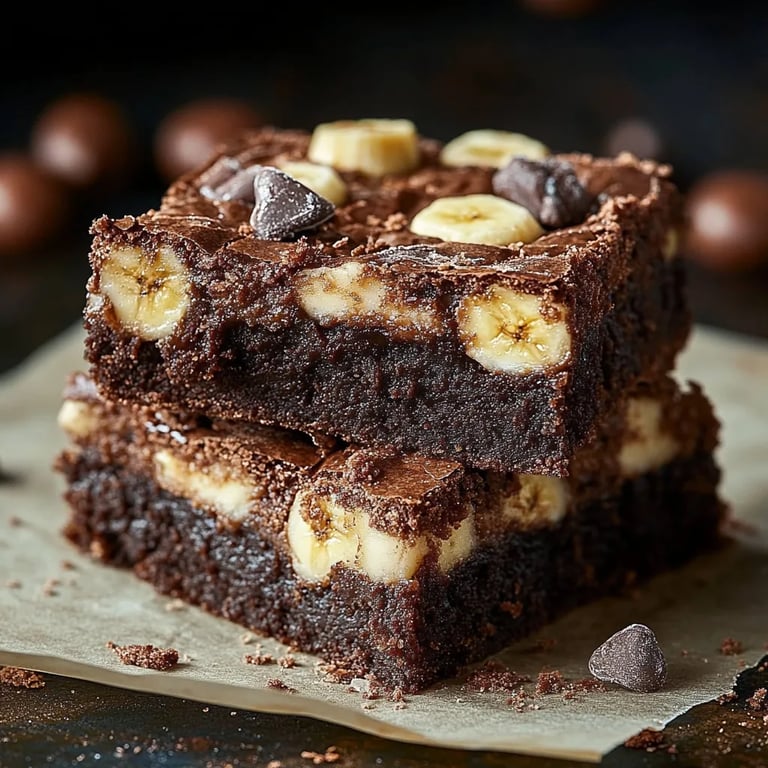 Saftige Bananen Brownies