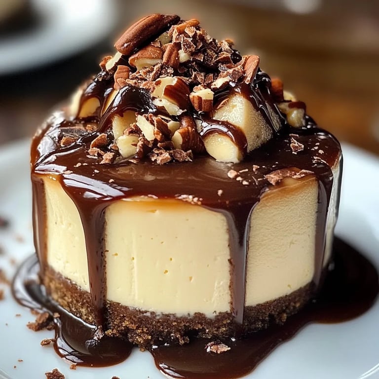 No Bake Turtle Mini Cheesecake