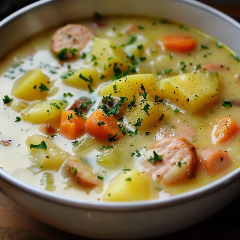 Kartoffelsuppe mit Würstchen