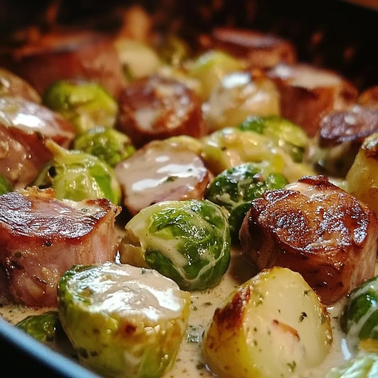 Rosenkohl - Kartoffel - Kasseler - Pfanne von Hermine