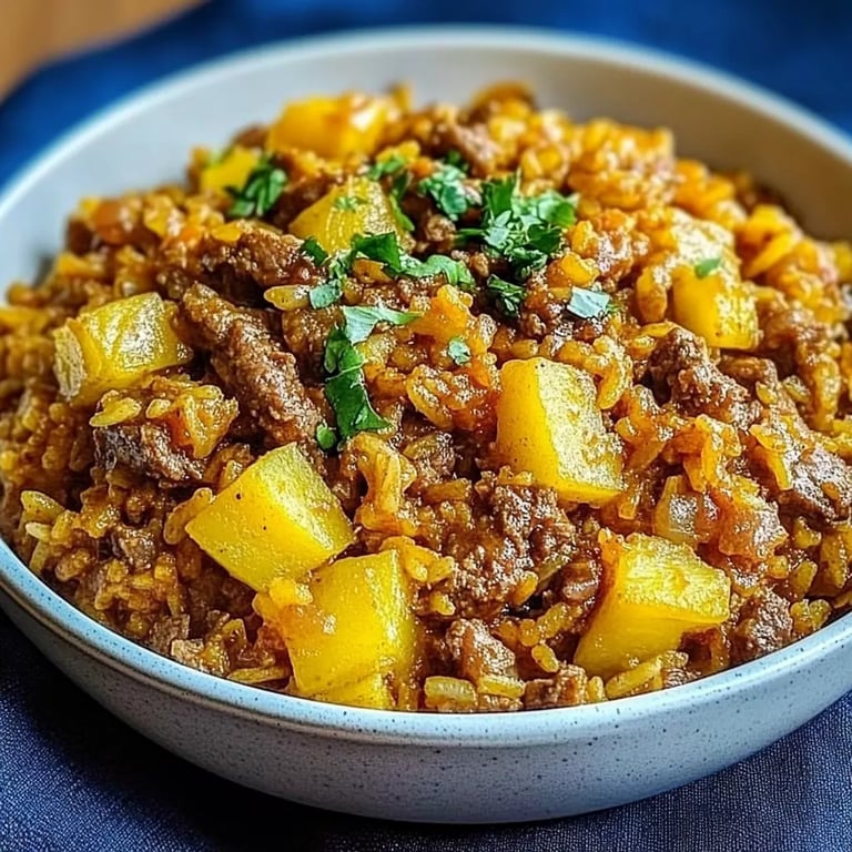Curryreis mit Hackfleisch