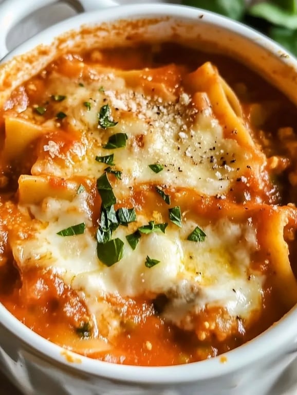 Easy Creamy Lasagna Soup