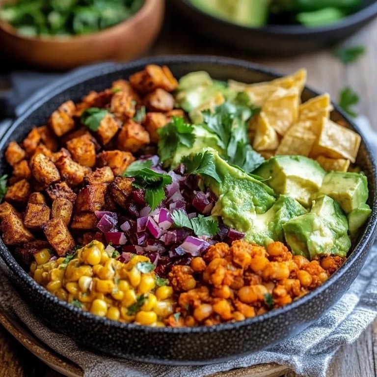 Süßkartoffel Burrito Bowl