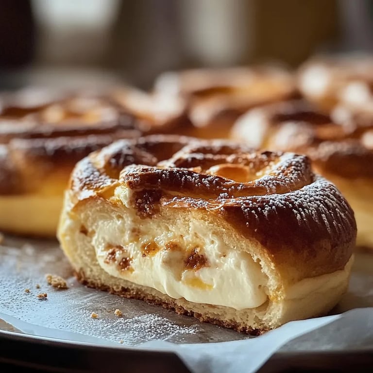 Zimtschnecken Käsekuchen mit Keksboden