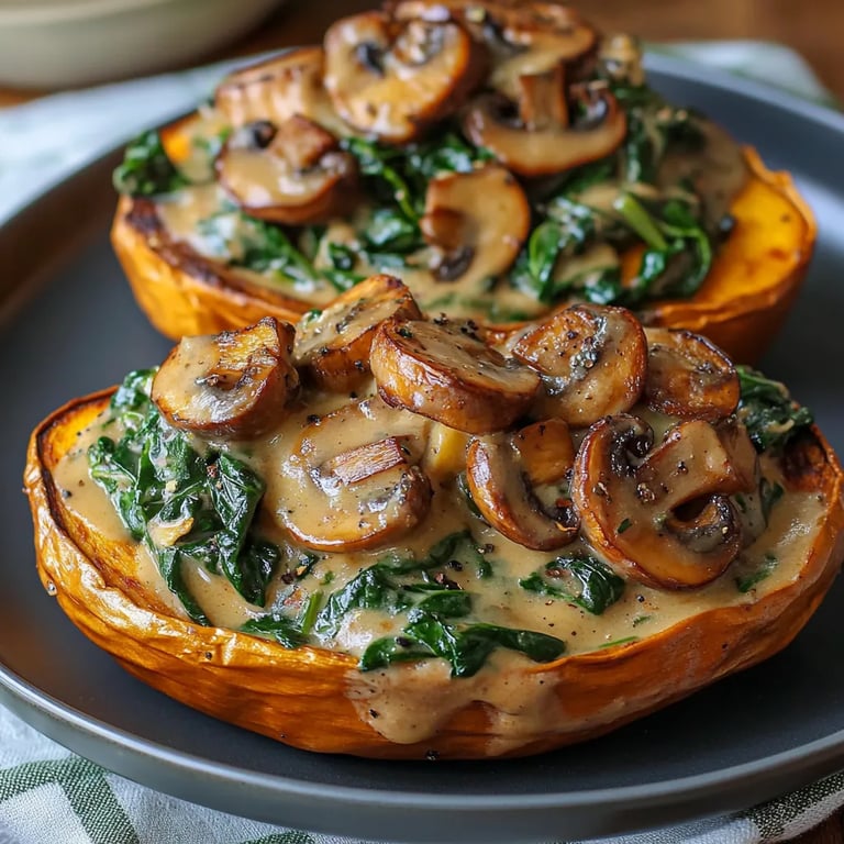 Mushroom & Spinach Stuffed Sweet Potatoes: An Amazing Ultimate Recipe