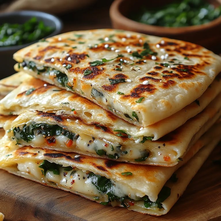 Quesadillas de Espinacas y Feta: Una Increíble Receta Clave