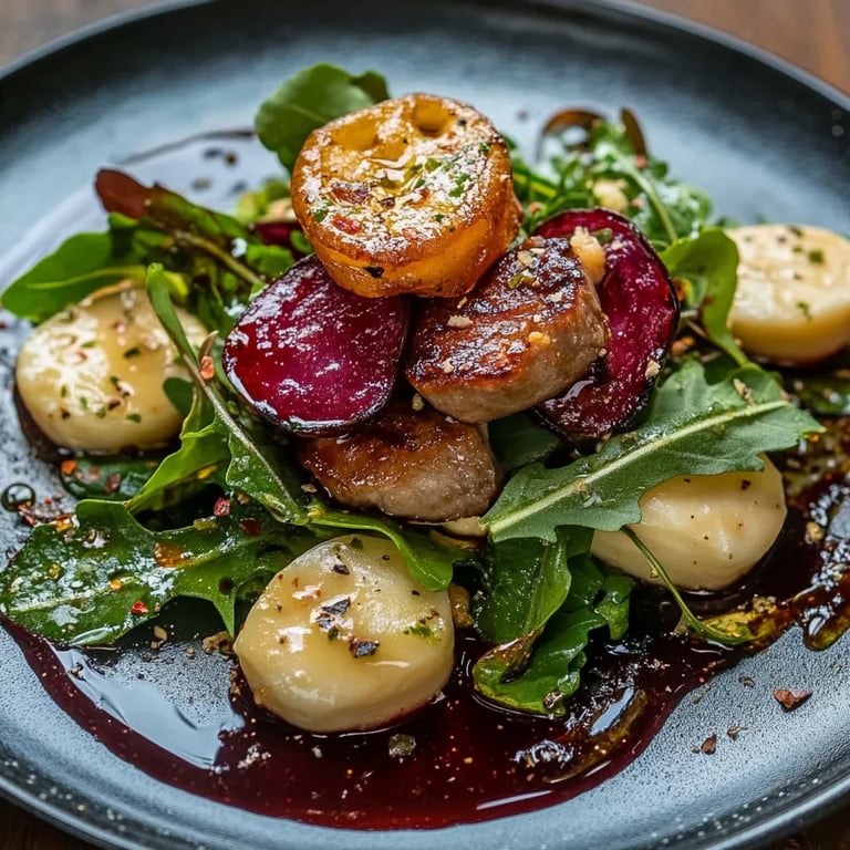 Rote Bete Salat mit Ziegenkäse