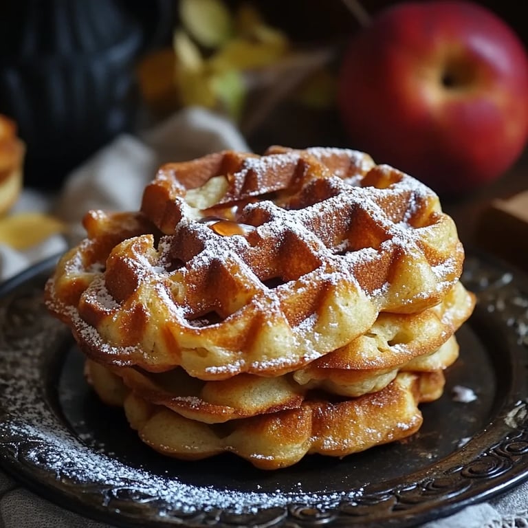 Zuckerfreie Lebkuchen Apfel Waffeln