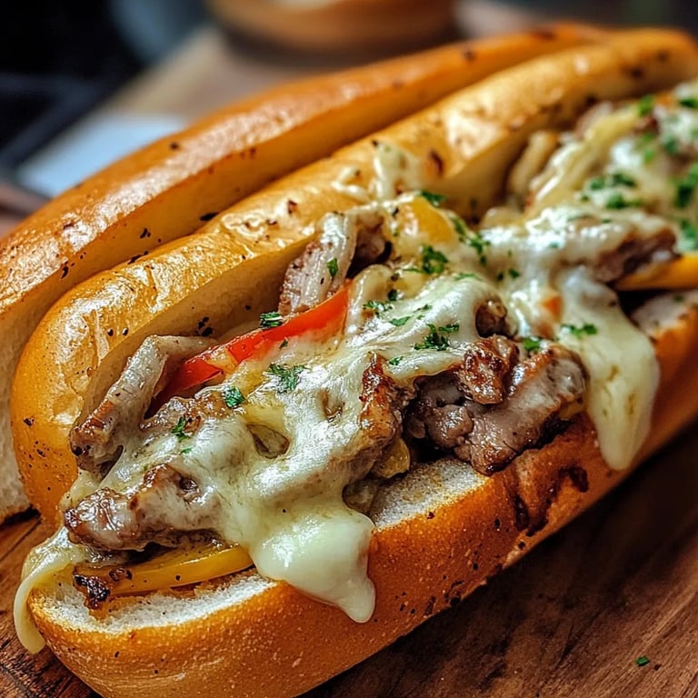 Hähnchen Cheesesteaks