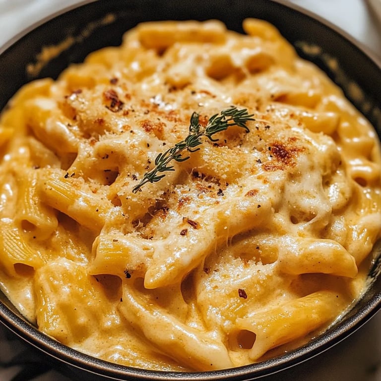 Creamy Pumpkin Alfredo Pasta w/ Autumn Vibes