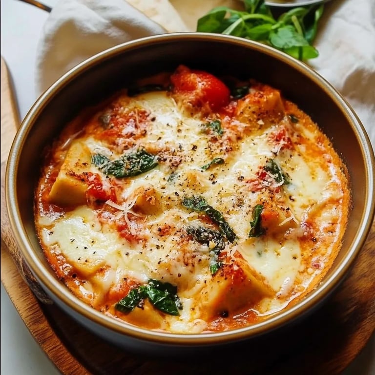 Creamy Lasagna Soup w/ Bread