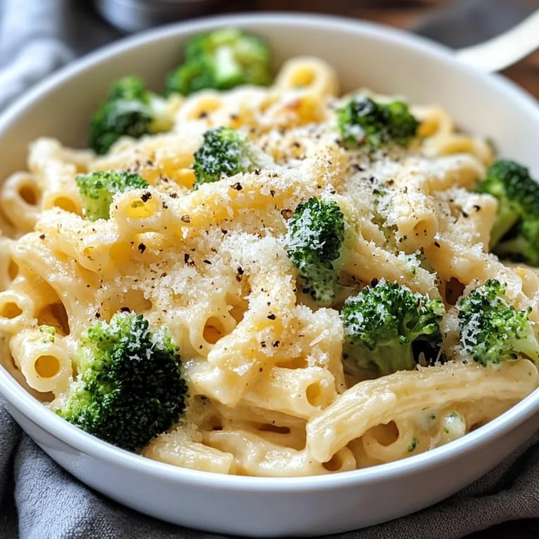 Creamy Vegetarian Broccoli Cheddar Pasta