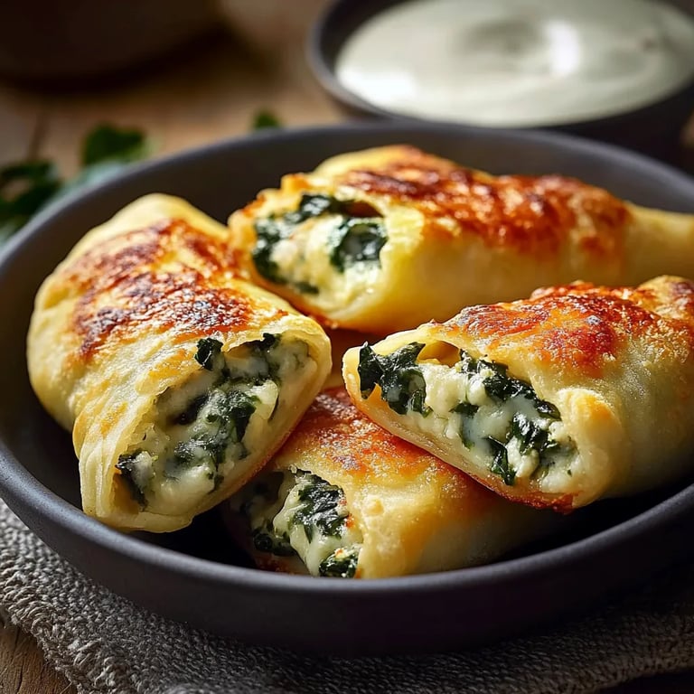 Kartoffeltaschen mit Spinat