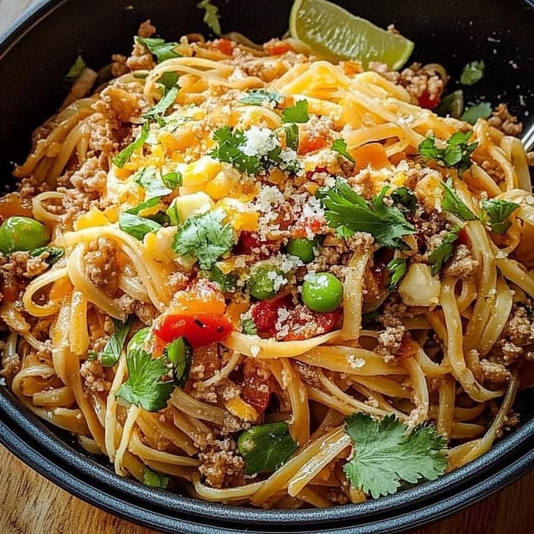 Limetten-Crunch-Nudelsalat