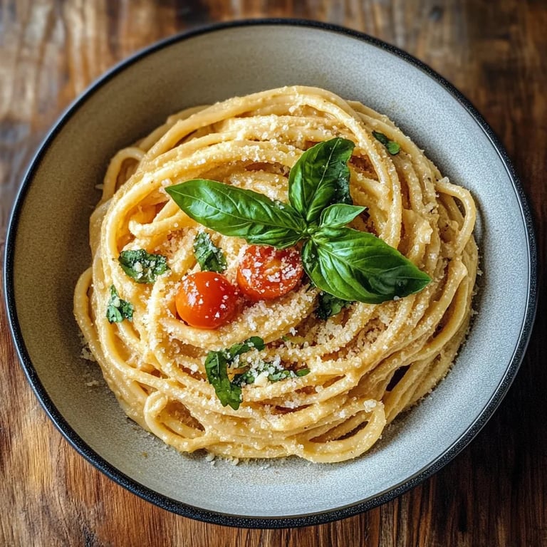 Zitronige Hummus Pasta