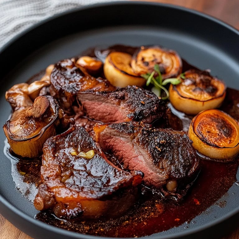 Geschmorte Beinscheibe vom Rind