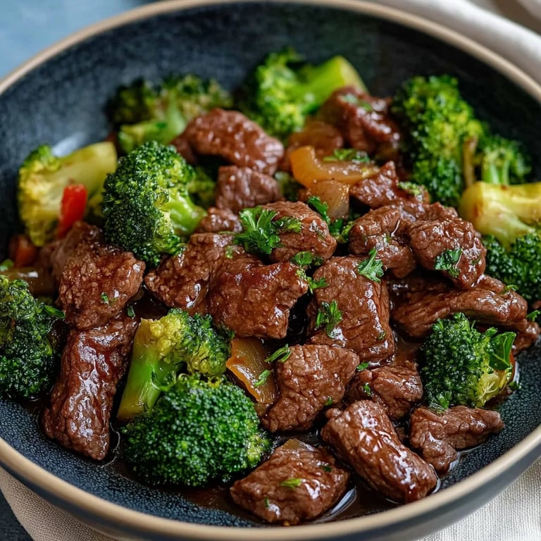 Rindfleisch mit Brokkoli