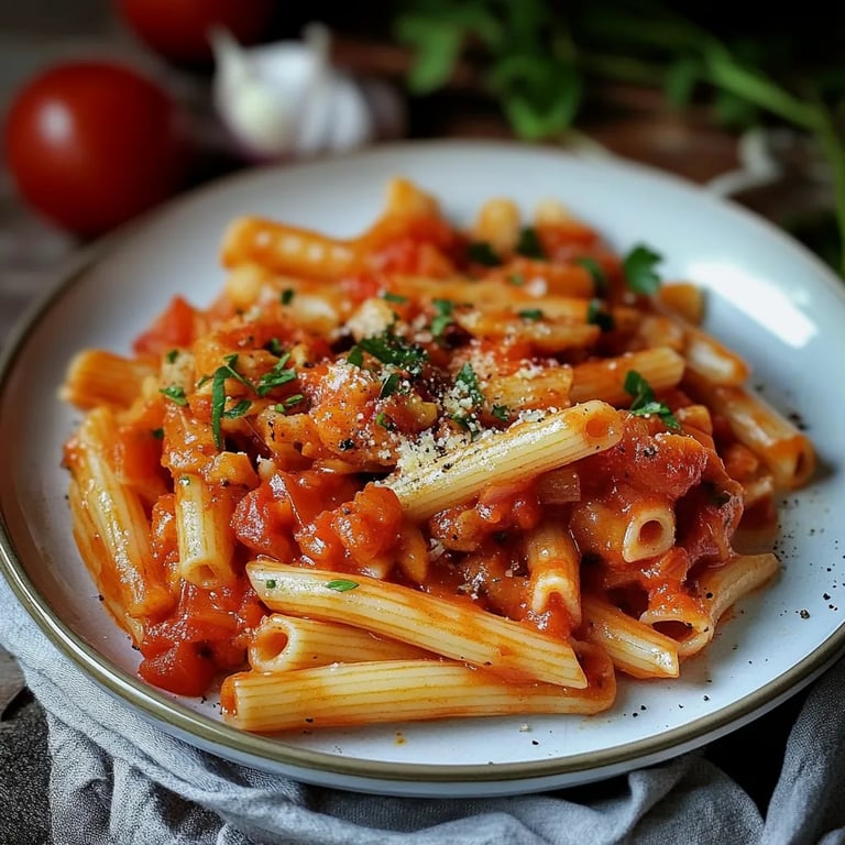 Nudeln mit Thunfisch Tomatensoße