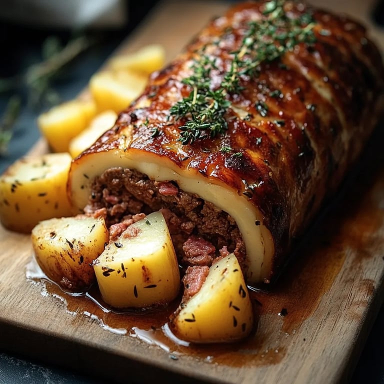 Hackfleisch-Käse-Rolle